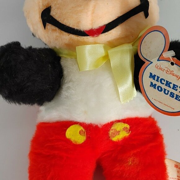 VTG Walt Disney World Character Mickey Mouse Multicolor Plush Stuffed Animal Toy - Picture 5 of 11